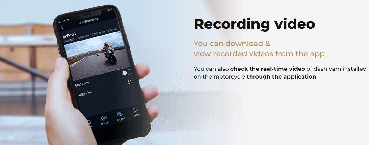 motorcycle camera - cloud recording application
