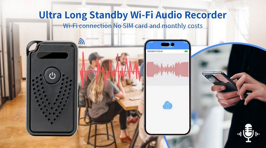 wifi audio recorder sound recording hidden