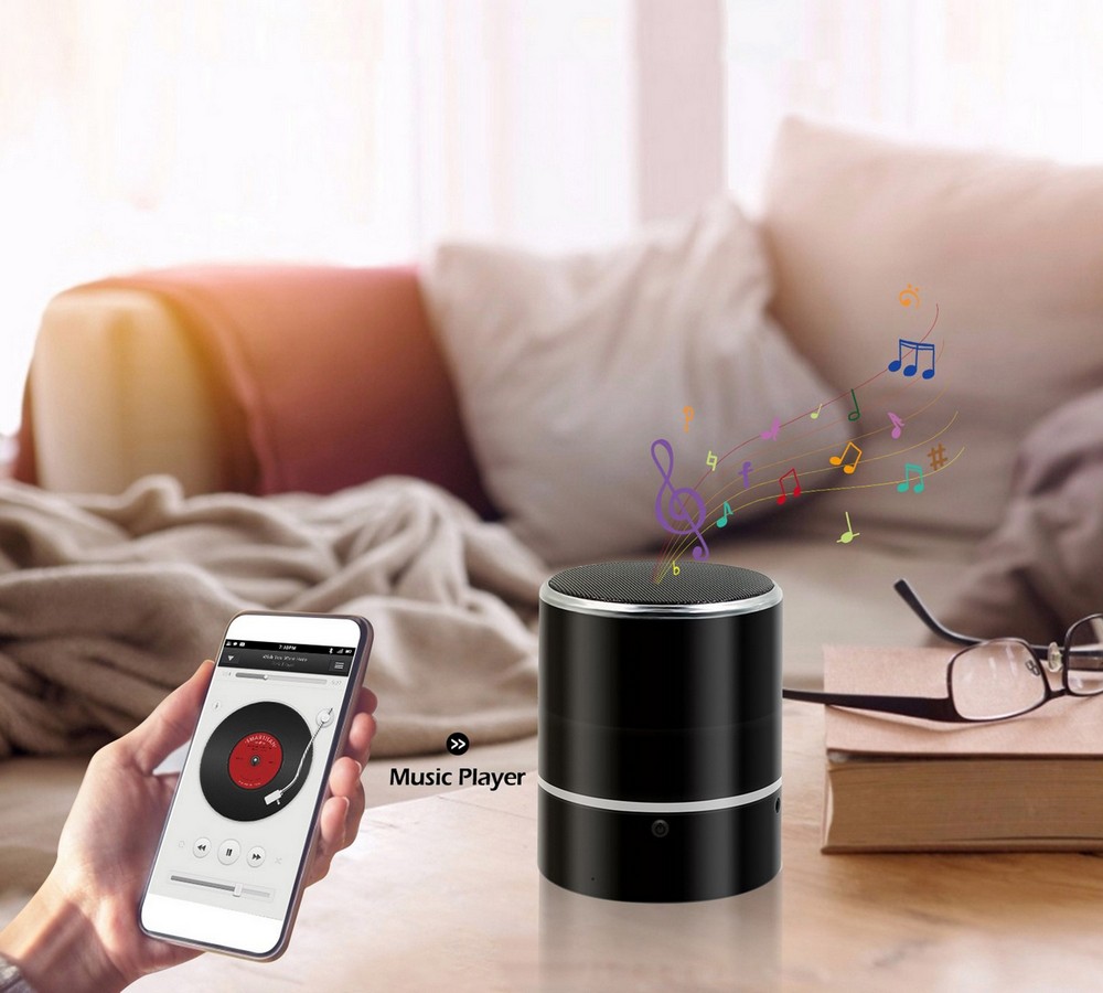 wifi camera in speaker + music player