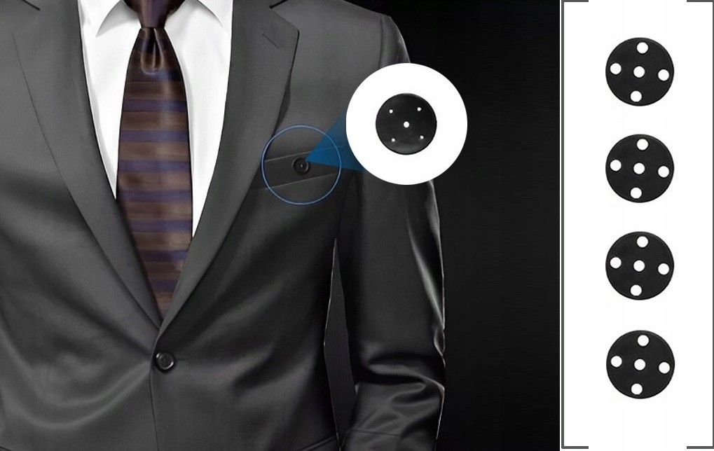 hidden camera in button spy cam